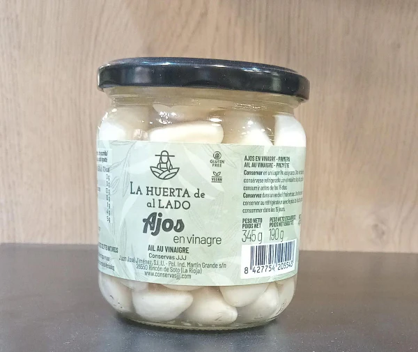 Ail au Vinaigre 370 ml | ثوم مقشّر في الخل - LA HUERTA - Image 2