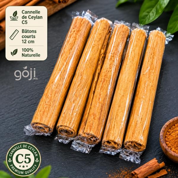Cannelle de Ceylan C5 – Bâtons Courts 12 cm | قرفة سيلان قصيرة - Image 2