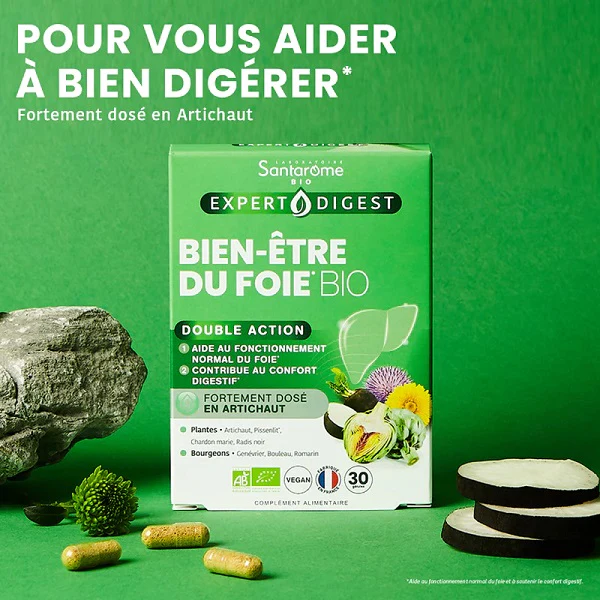 Bien-Être du Foie Bio, 30 gélules - SANTAROME BIO - Image 2