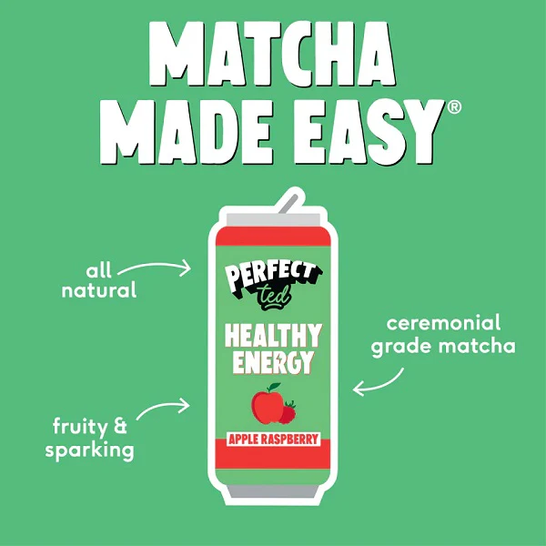 Boisson Healthy Energy Matcha Framboise et pommes, 250ml - PERFECT TED - Image 3