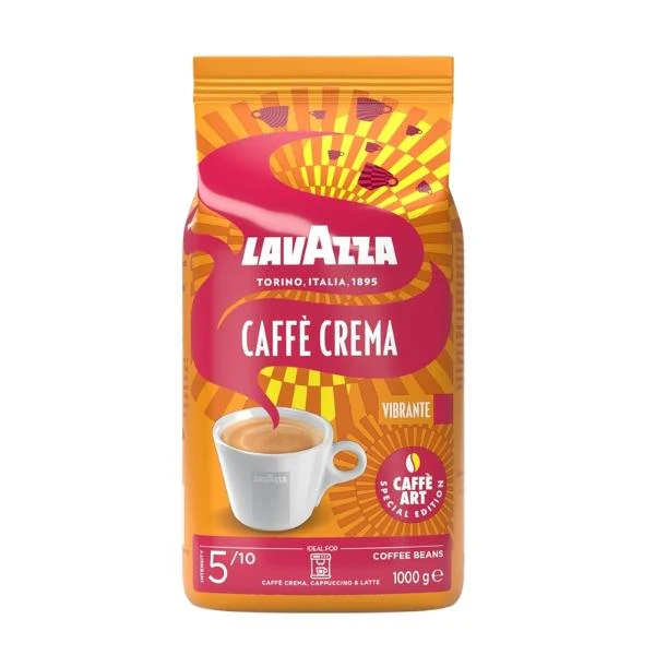 Café en grains Crema VIBRANTE, intensité 5/10, 1Kg – LavAzza - Image 2