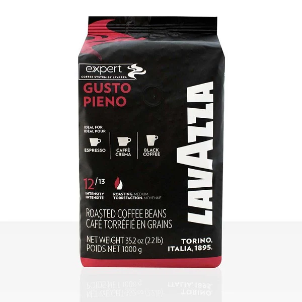 Café en grains GUSTO PIENO 1Kg, intensité 12 – LavAzza - Image 2