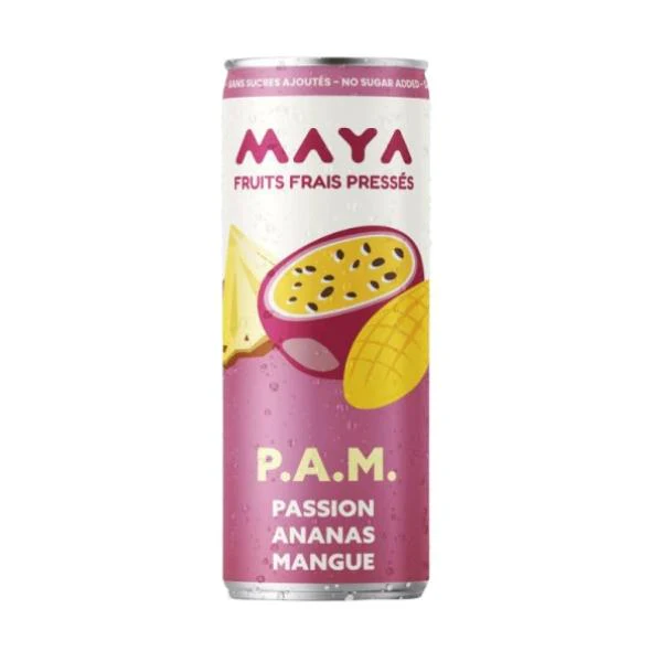 Canette P.A.M (Passion – Ananas – Mangue), 330ml - MAYA