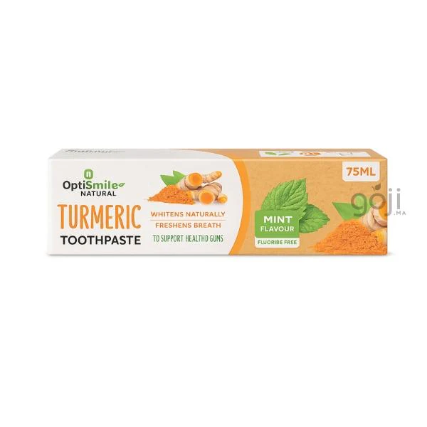 Dentifrice Curcuma blancheur,  75ml - OptiSmile Natural