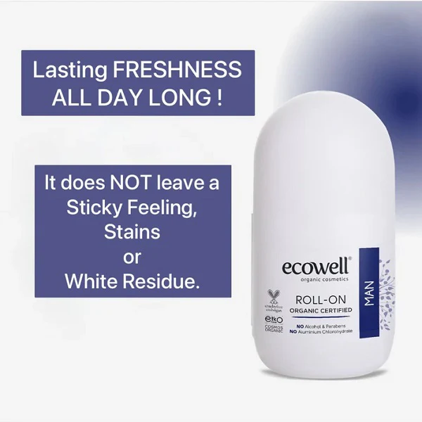 Déodorant à bille BIO pour Hommes, 75ml - ECOWELL - Image 3