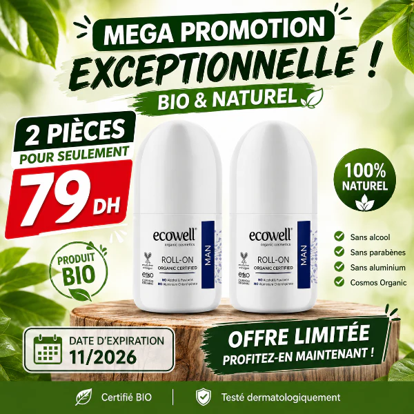 Déodorant à bille BIO pour Hommes, 75ml - ECOWELL - Image 4