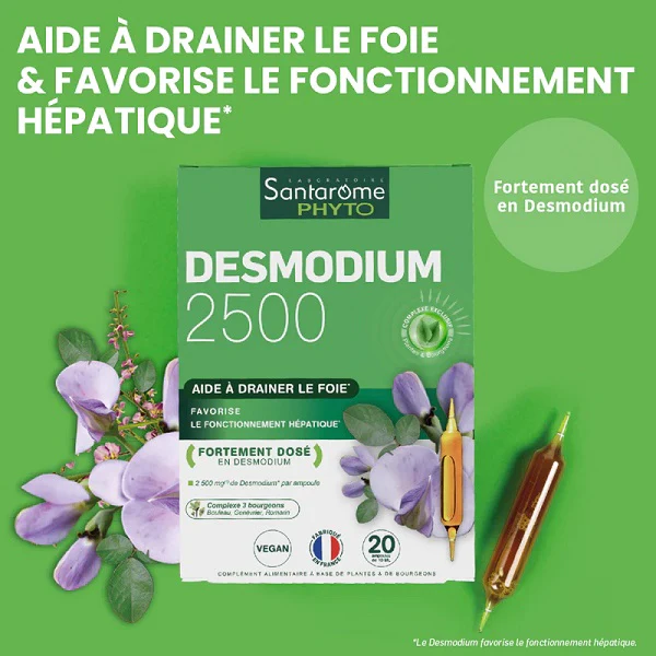 Desmodium 2500, 20 ampoules - SANTAROME BIO - Image 2