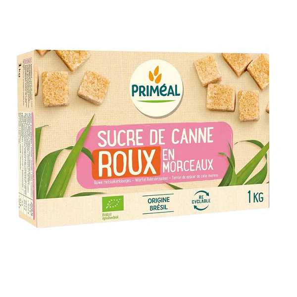 Sucre de Canne Roux en Morceaux 500G - Priméal