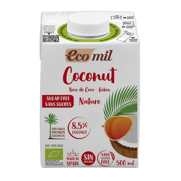 Lait de coco Nature sans sucre - ECOMIL - Image 4