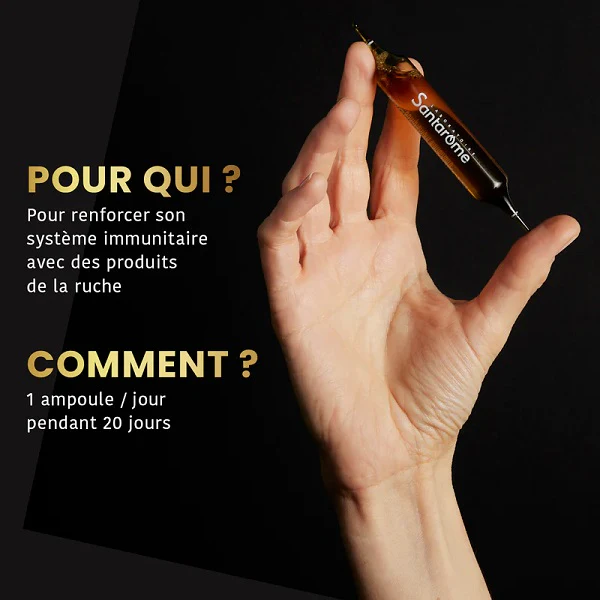 Gelée Royale Pollen Propolis Miel de Manuka Bio, 20 ampoules- SANTAROME BIO - Image 4