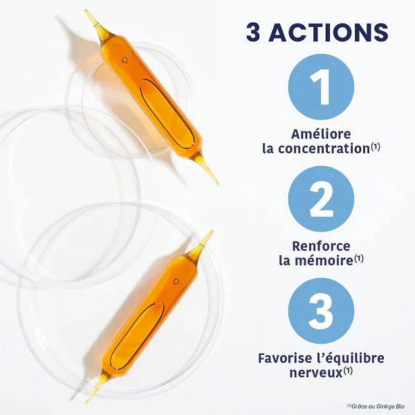 Ginkgo Bio 2000, 20 ampoules - SANTAROME BIO - Image 3
