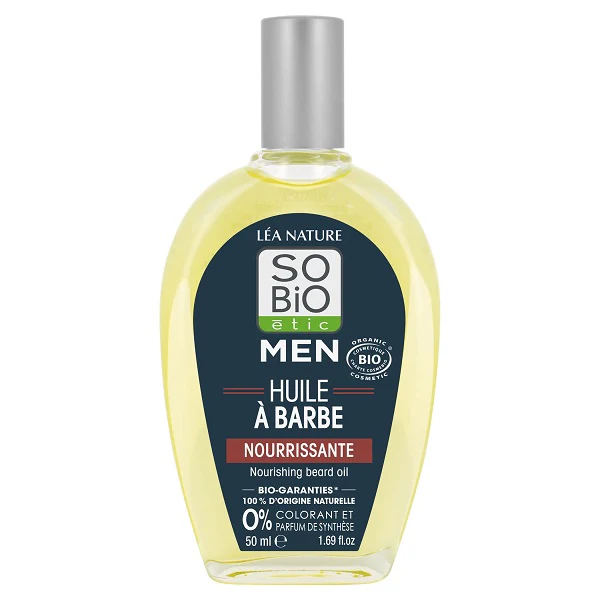 Huile à Barbe nourrissante pour Homme, 50ml - So' Bio ETIC