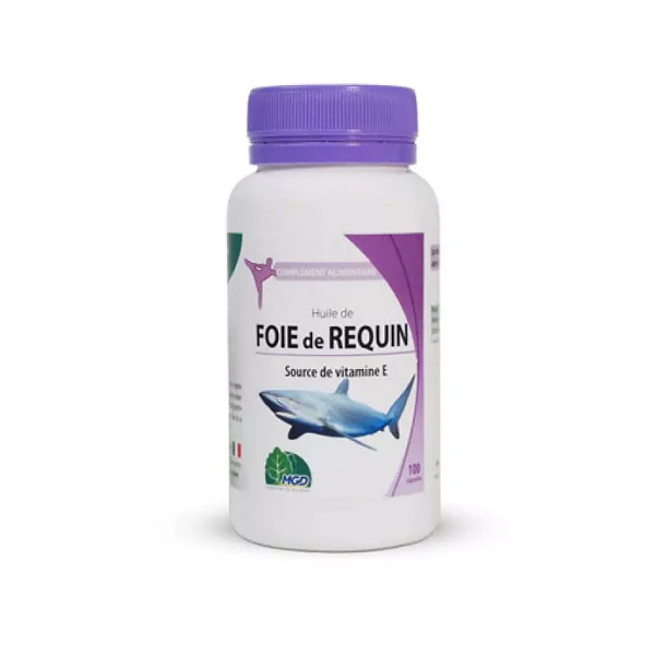 Huile de foie de requin, 100 Capsules - MGD NATURE