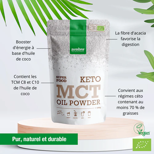 Huile MCT en poudre, 200g - PURASANA - Image 3