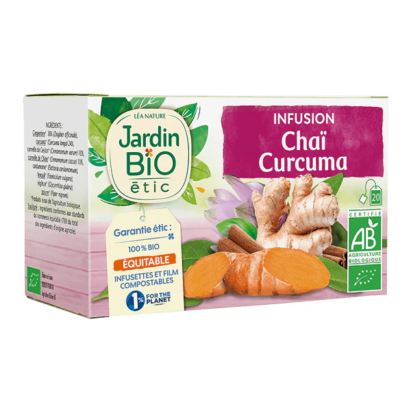 Infusion bio chaï curcuma - JARDIN BIO