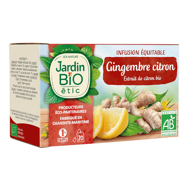 Infusion Gingembre Citron - JARDIN BIO