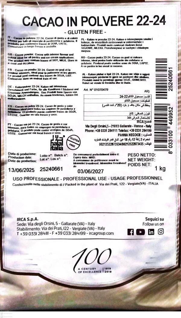 Poudre de Cacao 22-24% – IRCA - Image 2
