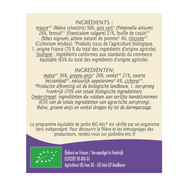 Infusion Transit intestinal Saveur Pomme - JARDIN BIO - Image 5