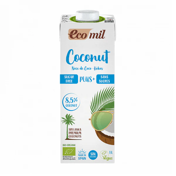 Lait de coco sans sucres, 1L Bio - ECOMIL - Image 2