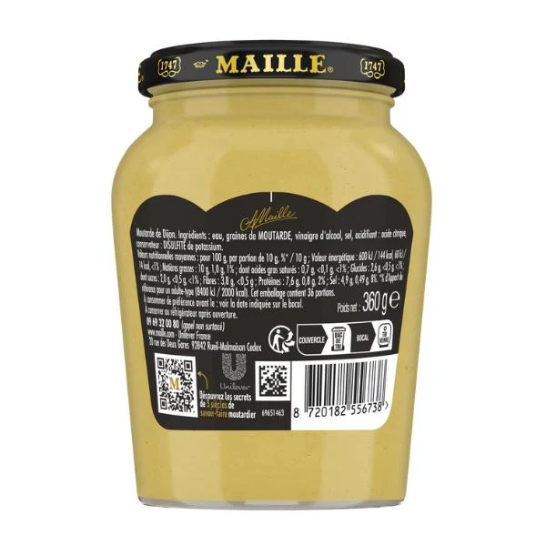 L'Originale Moutarde Fine De Dijon, 360g- MAILLE - Image 2