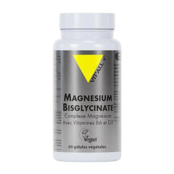 Magnésium BISGLYCINATE, 60 gélules - Vital Plus