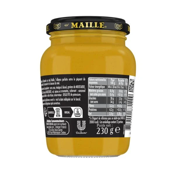 Moutarde au miel, 230g - MAILLE - Image 2