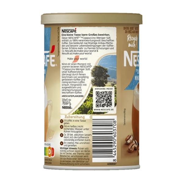 Cappuccino réduit en Sucre, 220g - NESCAFÉ - Image 2