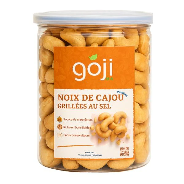 Noix de cajou Premium grillées au sel, 250g - Goji.ma - Image 2