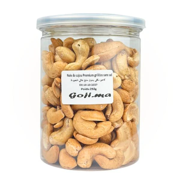 Noix de cajou Premium grillées SANS sel, 250g - Goji.ma - Image 3