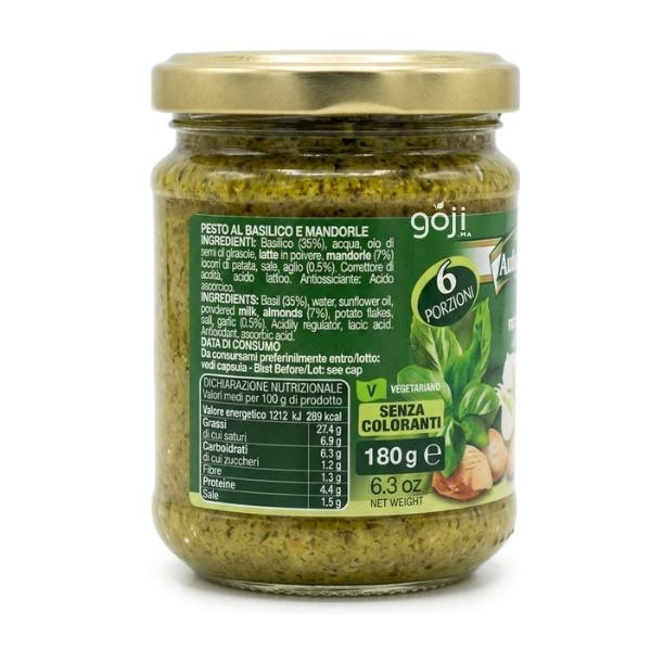 Pesto au Basilic Amandes et Ail, 180g – CONTORNO - Image 2