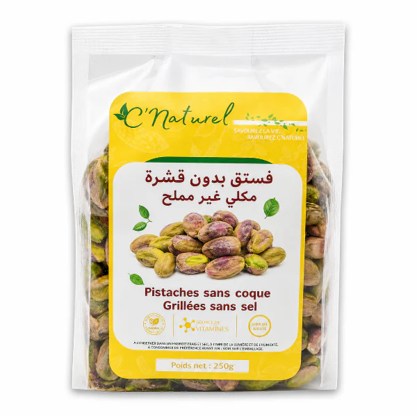 Pistaches sans coque Grillées sans sel , فستق بدون قشرة مكلي غير مملح- C'Naturel - Image 2