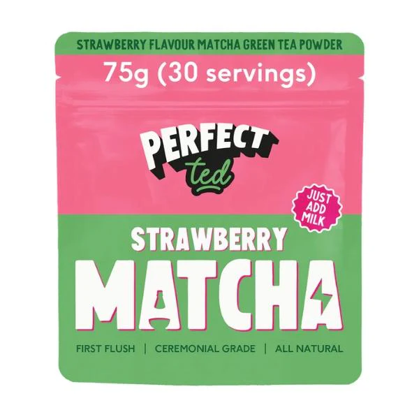 Poudre de matcha à la fraise, 75g - PERFECT TED