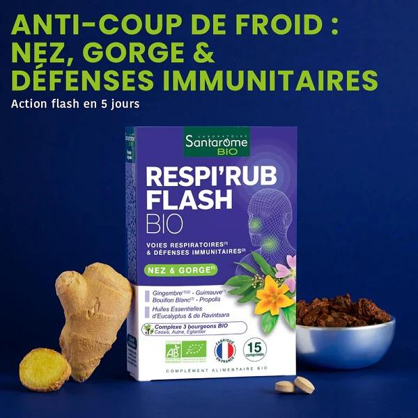 Respi'Rub Flash Bio, 15 comprimés - SANTAROME BIO - Image 2