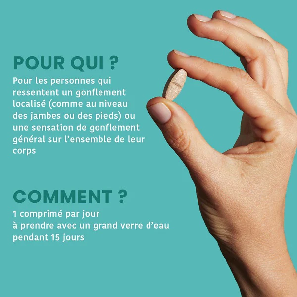 Rétention d'Eau Bio, 15 comprimés - SANTAROME BIO - Image 4