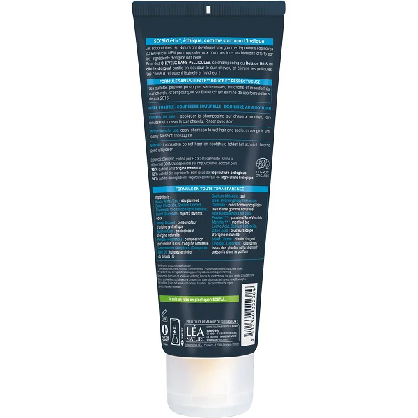Shampooing antipelliculaire Bois de Hô pour HOMME, 250ml - So' Bio ETIC - Image 2