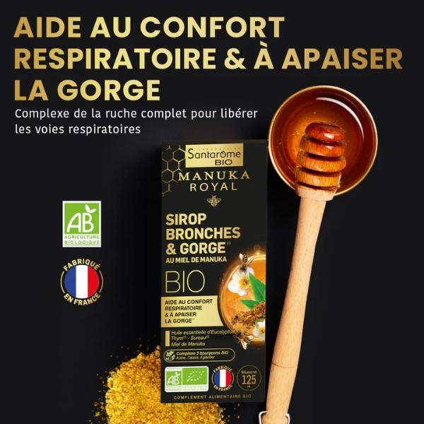 Sirop Bronches & Gorge au Miel de Manuka Bio - SANTAROME BIO - Image 3
