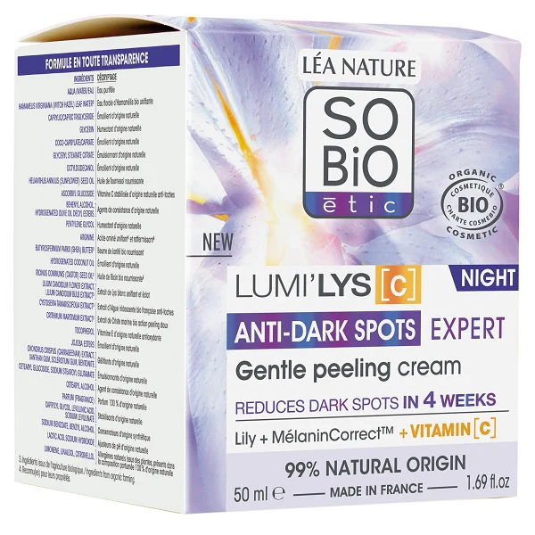 Soin de NUIT unifiant anti-tâches, 50ml - So' Bio ETIC - Image 3