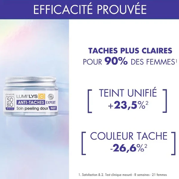 Soin de NUIT unifiant anti-tâches, 50ml - So' Bio ETIC - Image 6