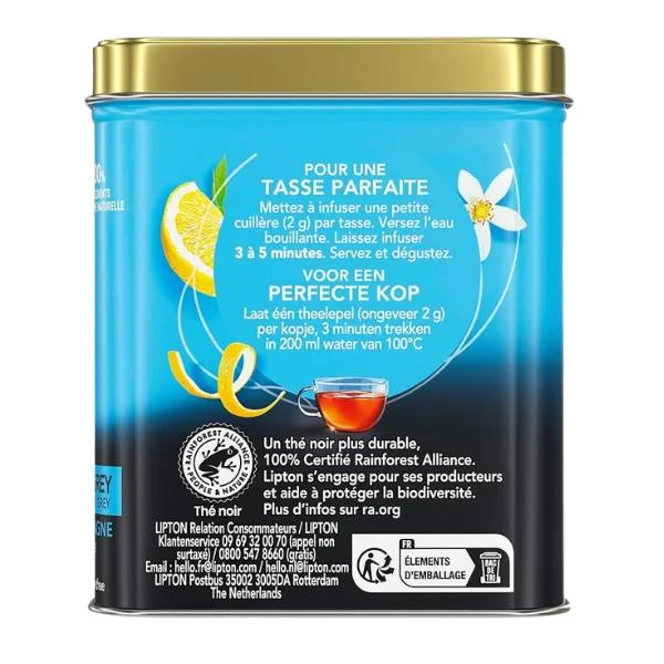 Thé noir Bio Russian Earl Grey au citron d'espagne, 150g - LIPTON - Image 3